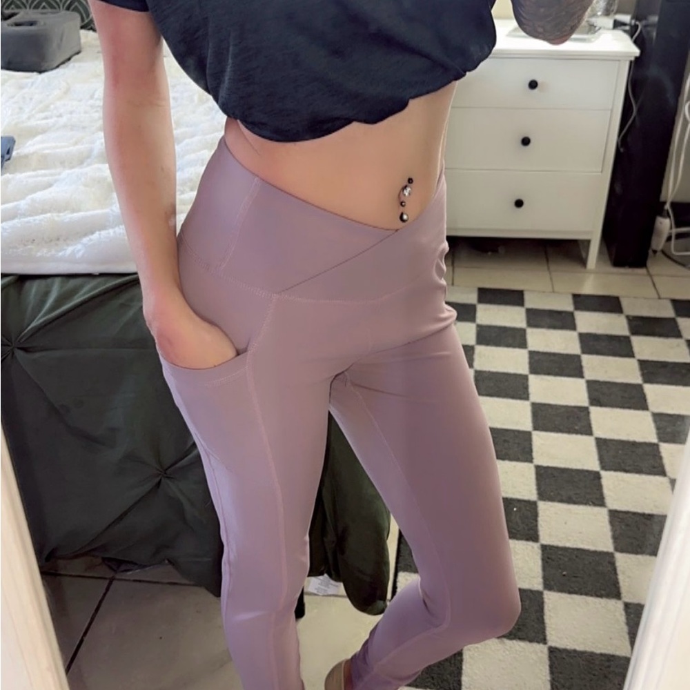 Lavender High-Waisted Leggings 5 pair
